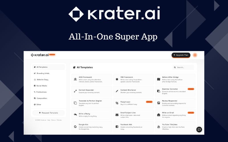 Feature Image Of Krater - All In One AI Tools Suite