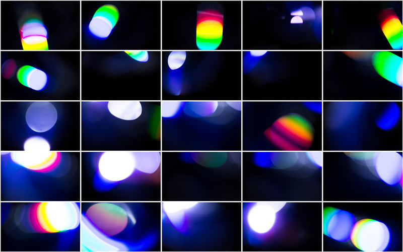 Playful bursts of colorful light leaks adding a whimsical touch