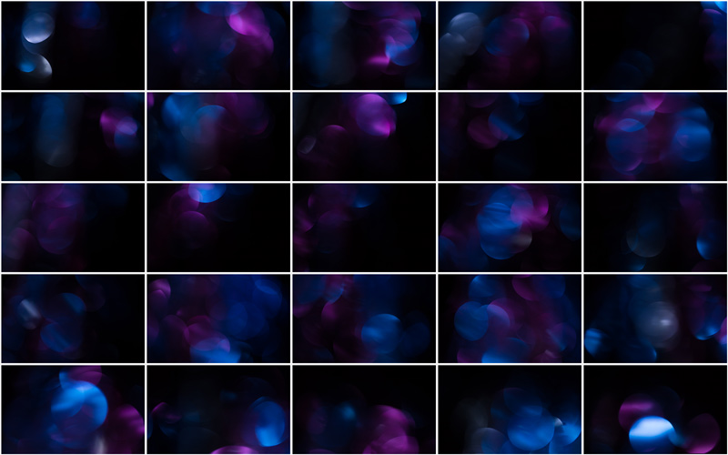 Magenta blue orbs of light intermingling in a captivating bokeh dance, inspiring tranquility.