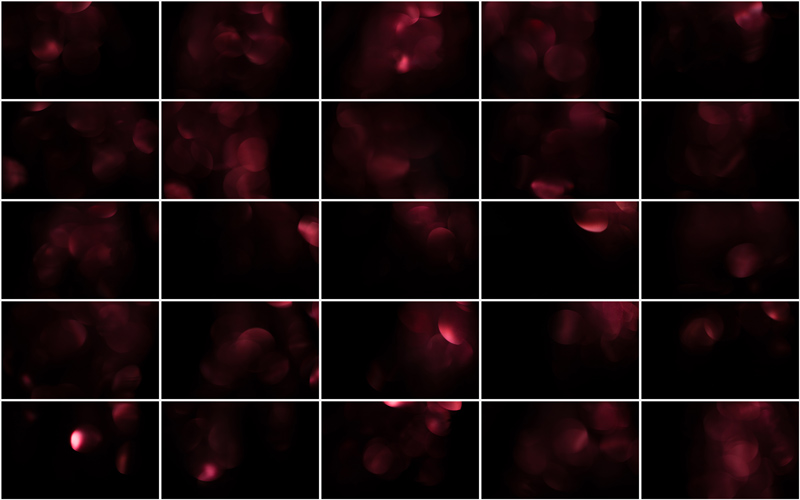 An intricate web of shimmering red particles, forming a mesmerizing bokeh spectacle