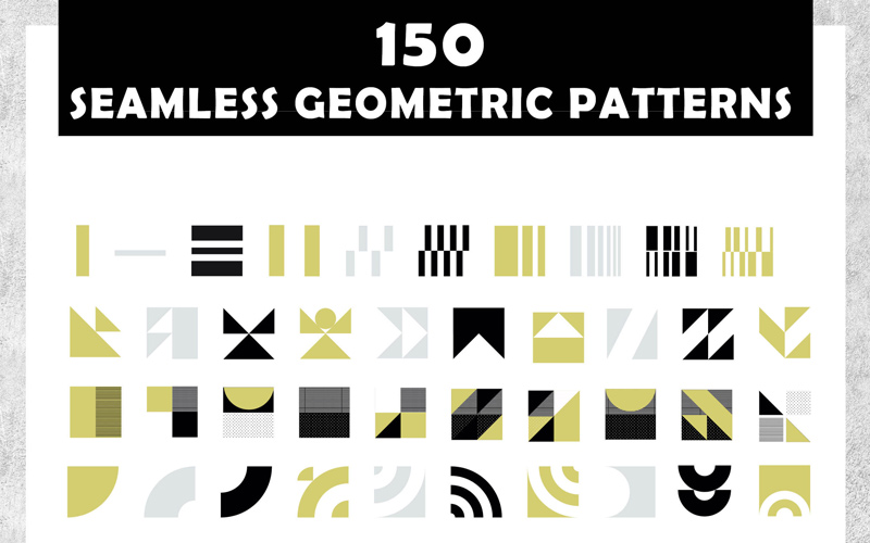 This image is a collage of the seamless geometric patterns in the bundle