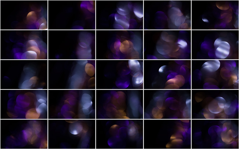 "An abstract fusion of silver and purple bokeh patterns, creating a captivating and enchanting visual display."