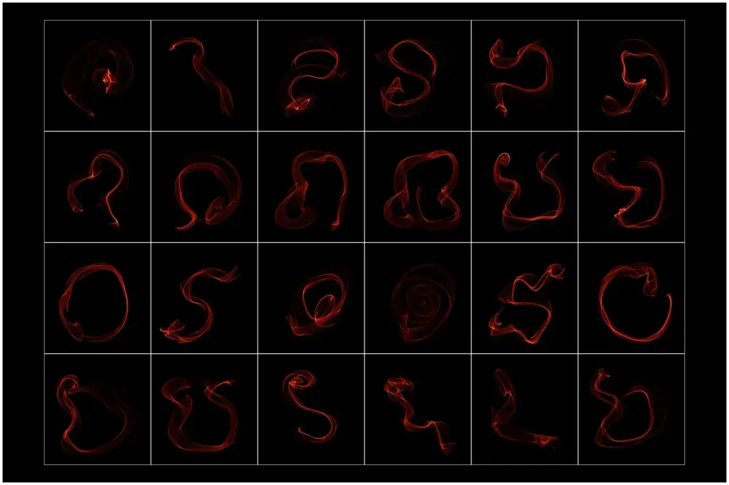 Ethereal orange smoke forming a captivating fluid flame shape