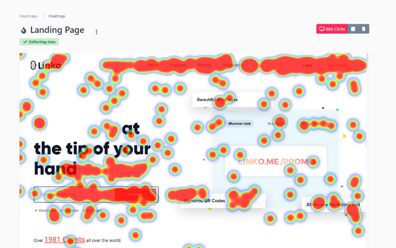 usermetric heatmaps tool displaying a users activity in a heatmap format