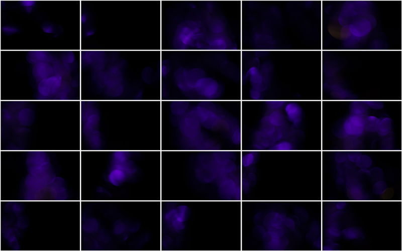 "An intricate composition of shimmering violet bokeh, resembling a cosmic dance of radiant lights."