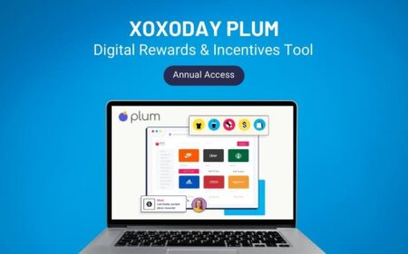 Xoxoday plum feature image showcasing rewards screen on a laptop display