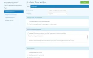 AkioSurvey - quick survey maker user interface, displaying a clean and intuitive design
