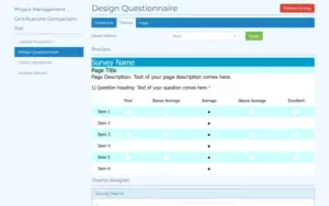 AkioSurvey's reporting dashboard, displaying a range of reporting tools and export options to extract valuable insights from survey data