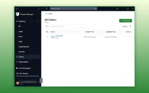 organize your vault with folders using locker password manager tool