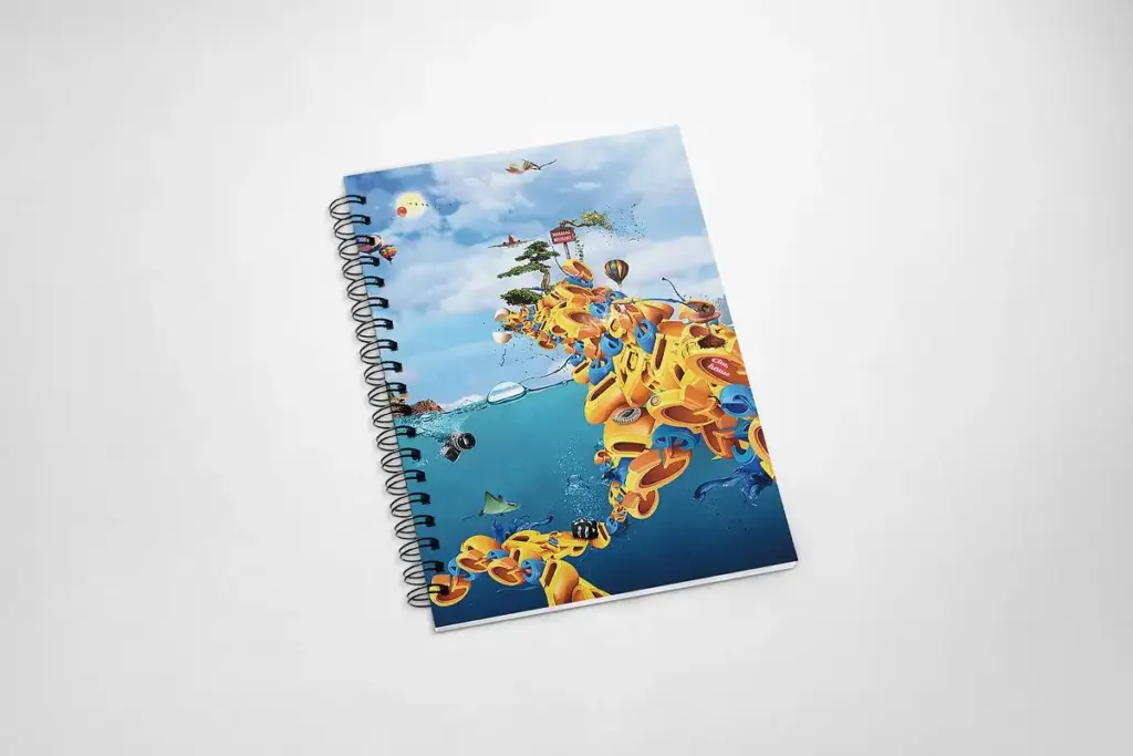 A5 Notebook Mockup Preview Rear