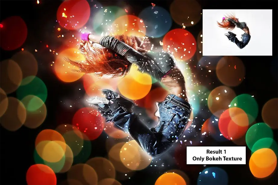 Image of a dancing girl art with colorful background