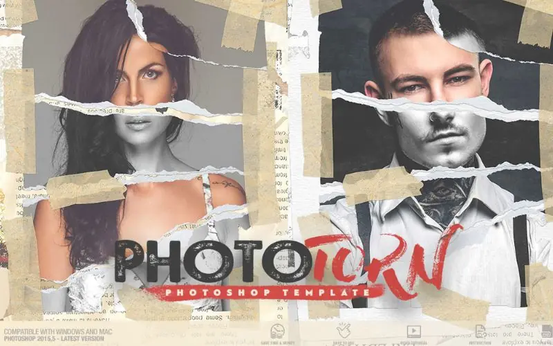 Phototurn Photoshop Template