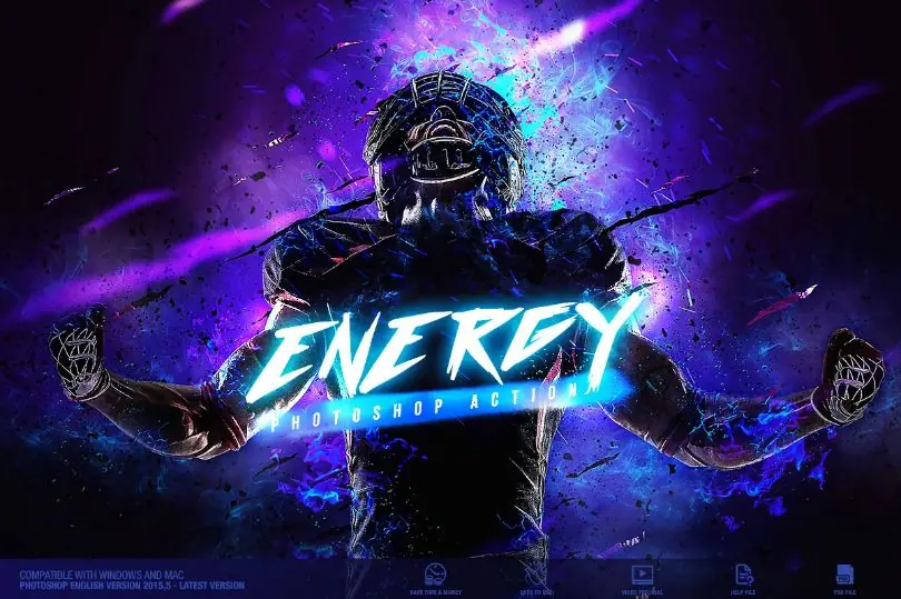 Energy Photoshop Action, portrait action photoshop free download portrait actions