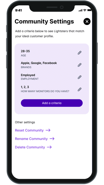 This image displays lightster's settings preview