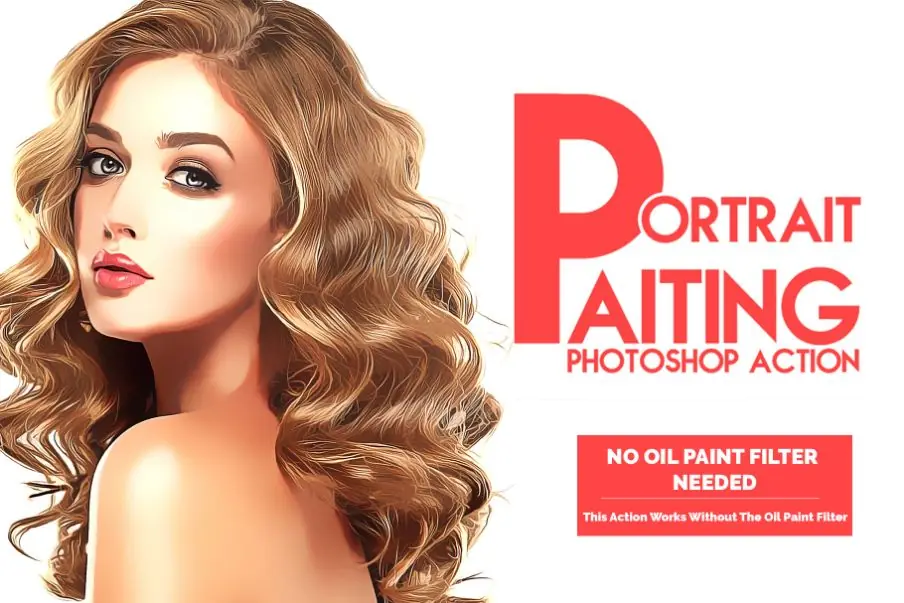 Digital art of a blond girl posing with text over it.