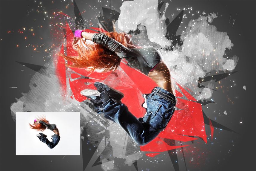 digital art of a girl dancing.