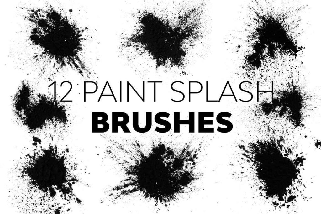 Paint splash brushes preview image.