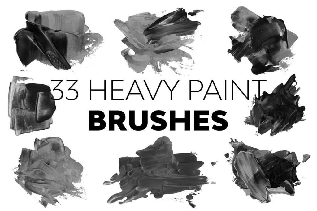 Heavy paint brushes preview image.