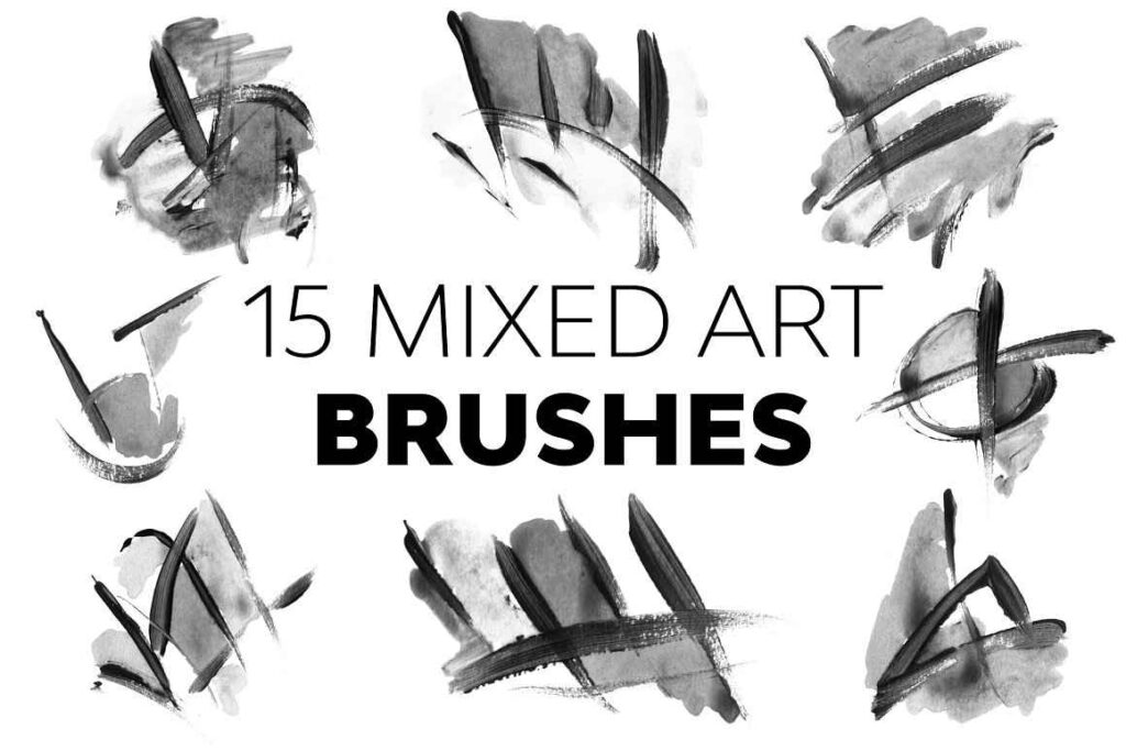 Mixed art brushes preview image.