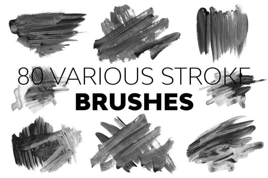 Various stroke brushes preview image.