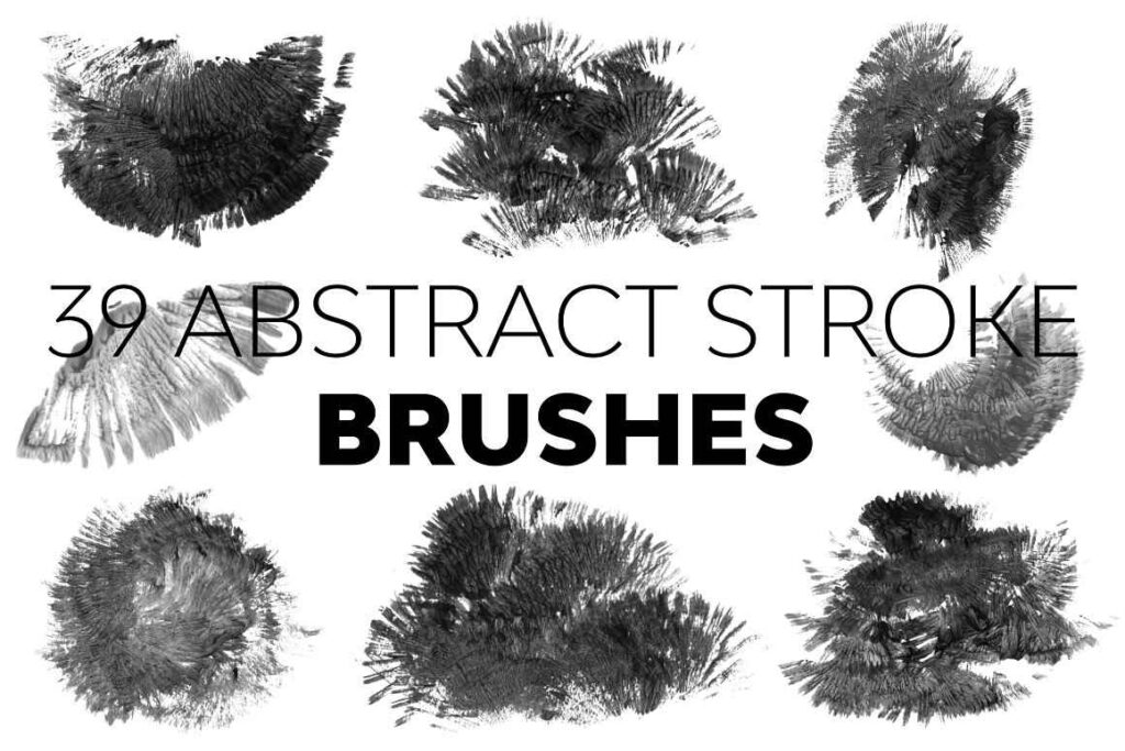 Abstract stroke brushes preview image.