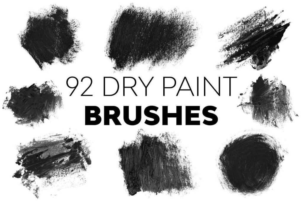 Dry paint brushes preview image.