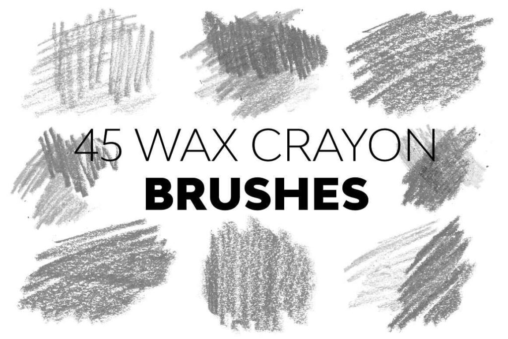 Wax crayon brushes preview image.