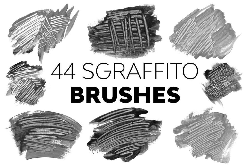 Sgraffito brushes preview image.