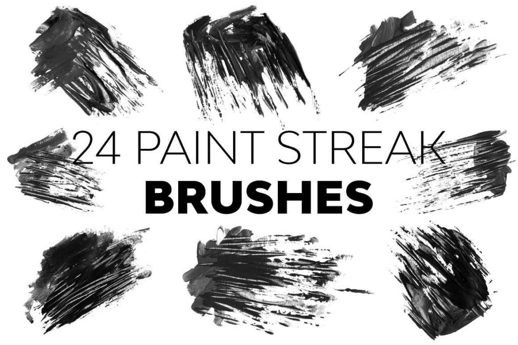 Paint streak brushes preview image.