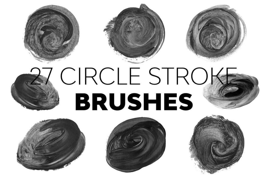 Circle stroke brushes preview image.
