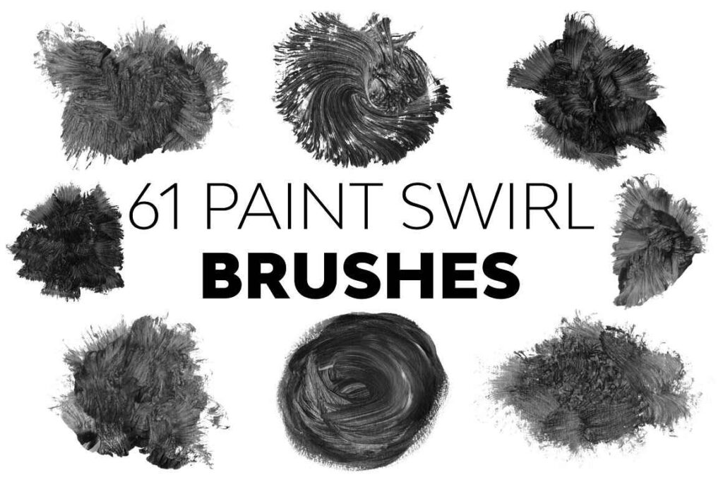 Paint swirl brushes preview image.