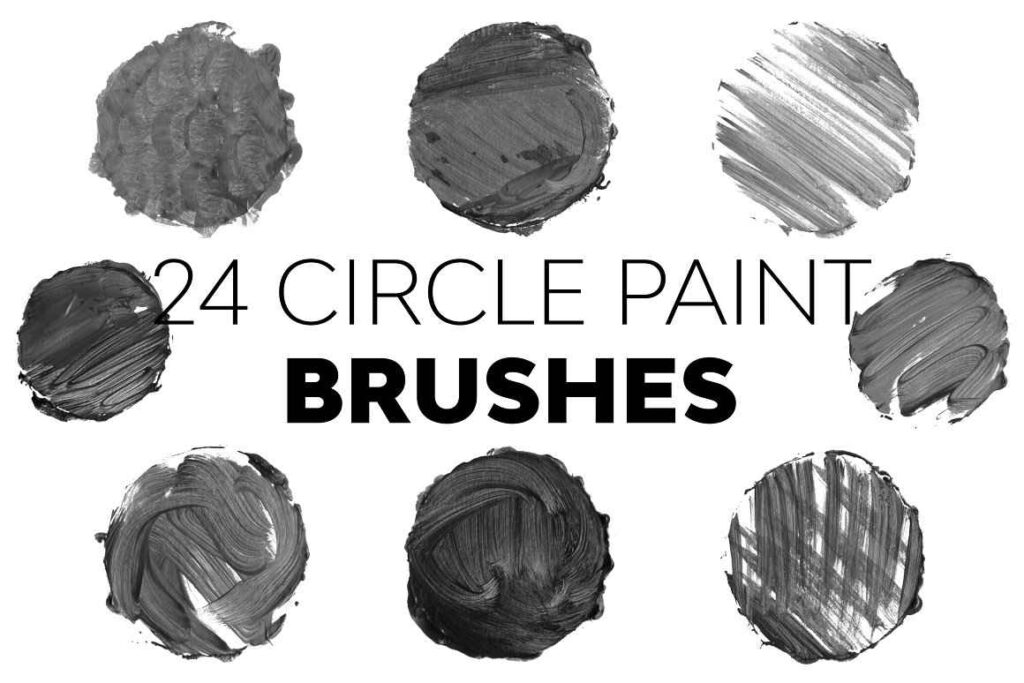 Circle paint brushes preview image.