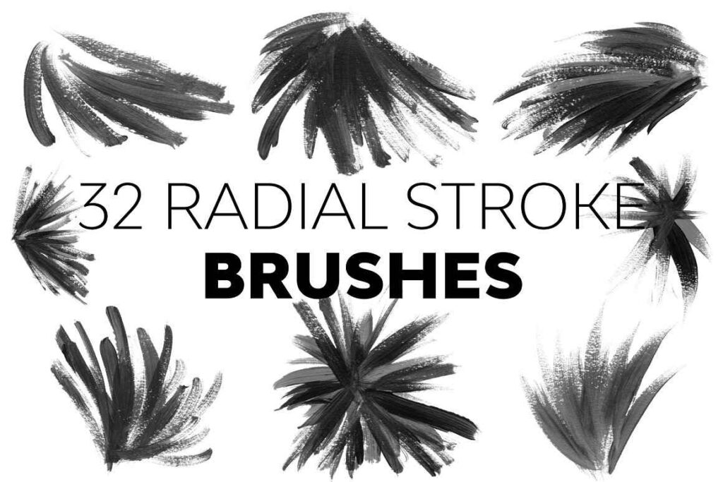 radial stroke brushes preview image.