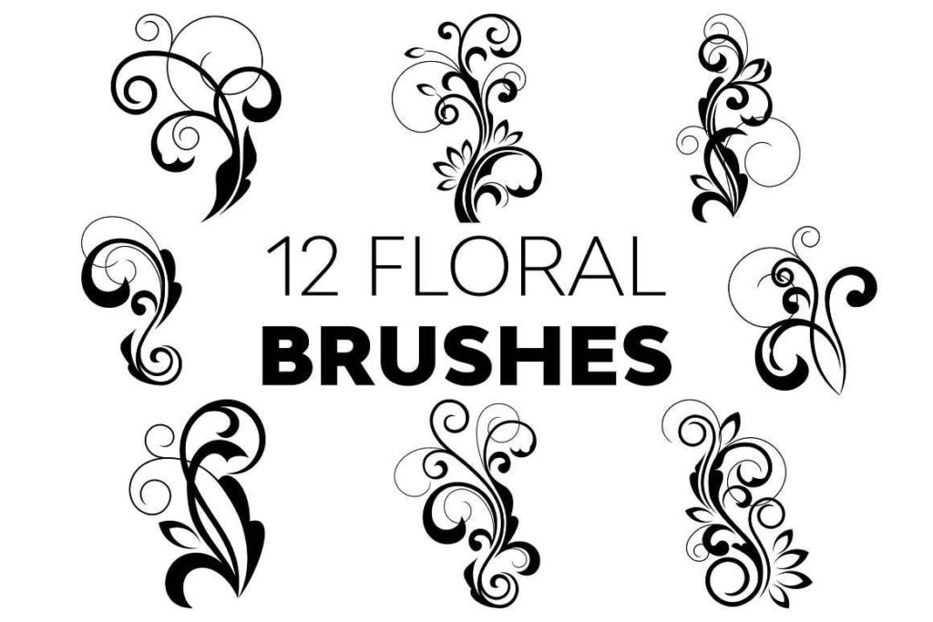 Floral brushes preview image.