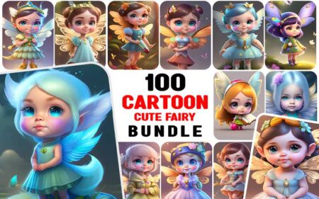 Feature image of cute cartoon fairy bundle