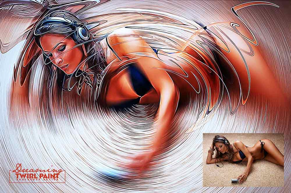 Image showcasing a woman in abstract effect