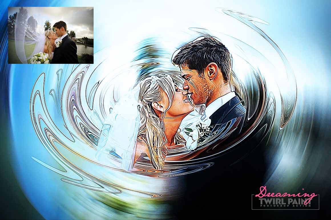 Photograph Of a married couple edited using Photoshop Actions