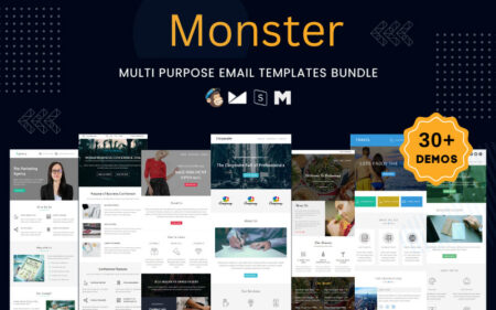Feature image of monster multipurpose responsive email templates