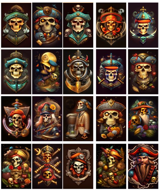 pirate skull images and pirate skull symbols