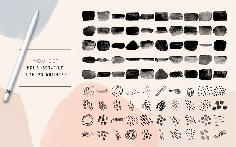 Brushset of 40 procreate brushes pack