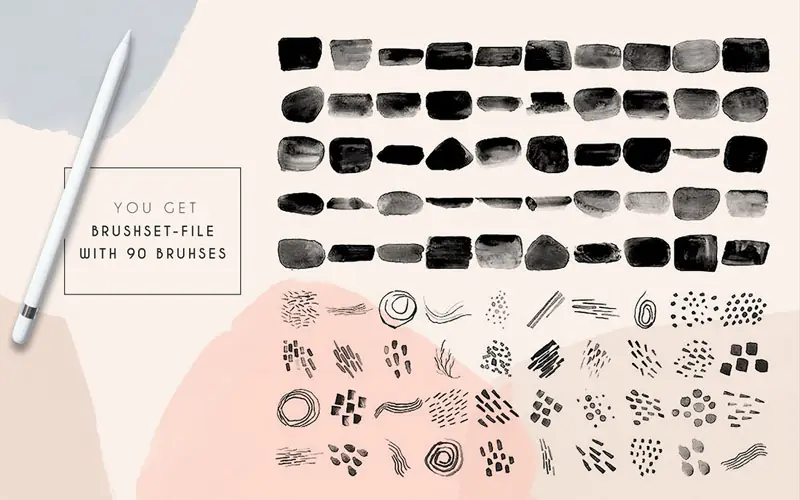 Brushset of 40 procreate brushes pack