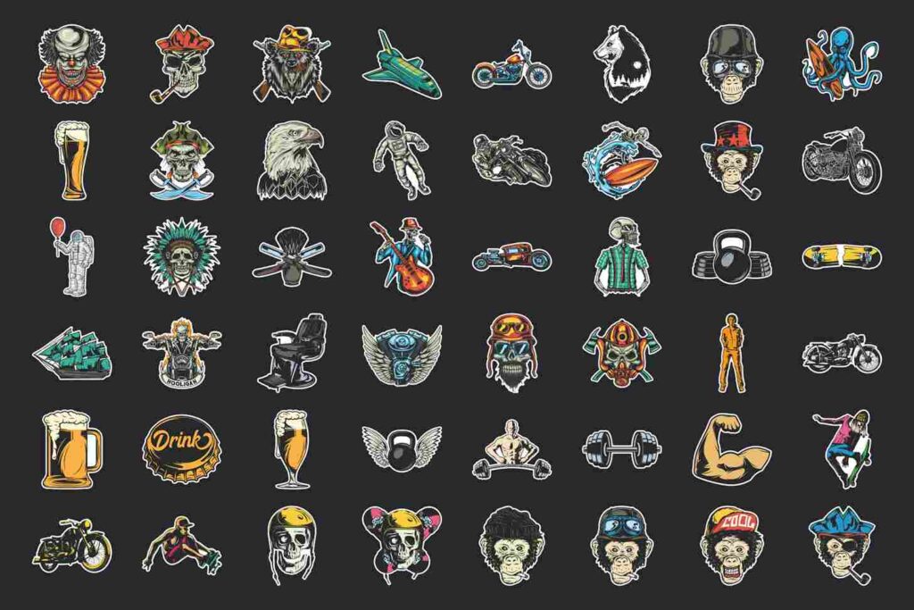 A preview image of the Stickers Megapack, showcasing a collection of handcrafted illustrations for creative projects