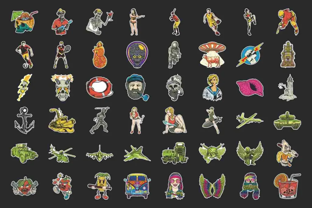A collection of multipurpose stickers