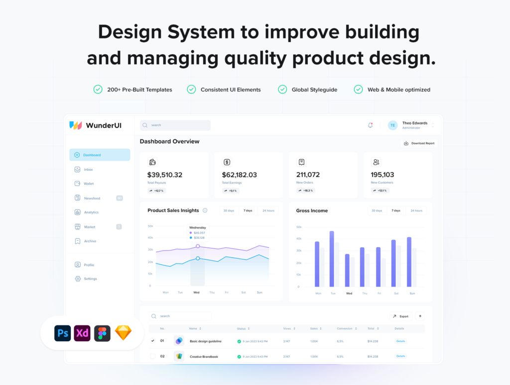 Design System user interface