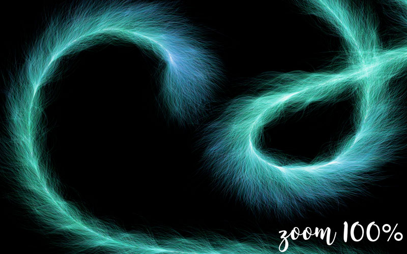 Image of Furry neon light pattern