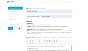 This image displays how easily you can draft a mail and schedule meetrings online with 2Meetup