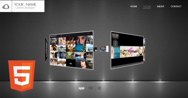 3d creative portfolio preview in this web design resources bundle