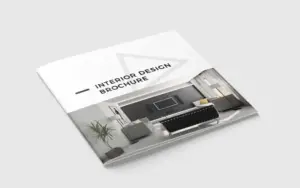Preview image of a comprehensive brochure bundle, featuring business card, letterhead, and Company brochure templates