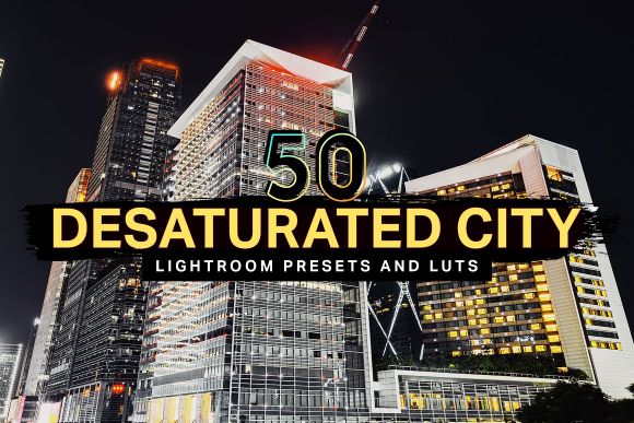 Cover image of desaturated City lightroom presets in the professional lightroom preset bundle