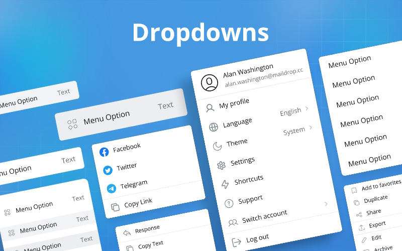 website dropdown
